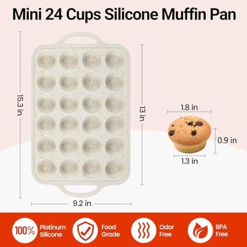Silicone Muffin Pan, Metal Reinforced Frame Regular Size Muffin Pans