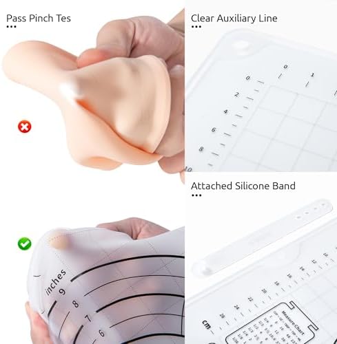 U-Taste Silicone Pastry Mat, 28 x 20 Inch, Transparent