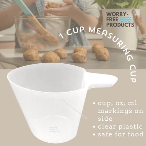 Worry-Free 1 Cup Measuring Cup - USA Made Plastic Measuring Cup, BPA