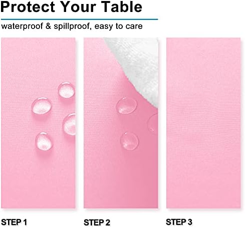 Hiasan Pink Tablecloth for Rectangle Tables, 60 x 84 Inch, 1 Pack