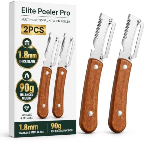 elite peeler and shredder, 2PCS Vegetable Peeler, 1.8mm Thickened
