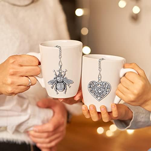 Cunhill 4 Sets Loose Tea Infusers, Stainless Steel Tea Steepers, Funny