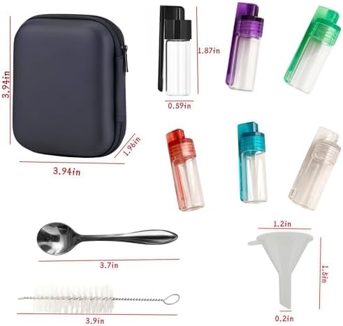 6 Pcs Leak-proof Mini Seasoning Containers Set,Spice Jar with Spoon