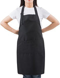 Black Professional Resist Water Adjustable Extra Long Bib Apron 3