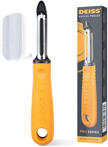 Deiss PRO Swivel Vegetable Peeler - Sharp Stainless Steel Peeler With