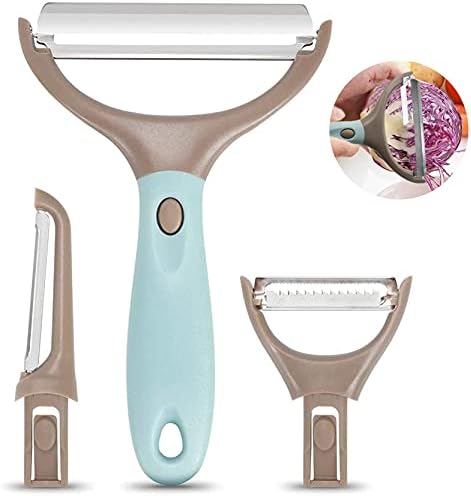 Peeler Set of 3, Julienne Y Shaped Vegetable Peeler, CookTaitai Y