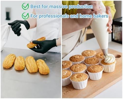 24 Inch Piping Bags, 100 Pack Tipless Pastry Bags
