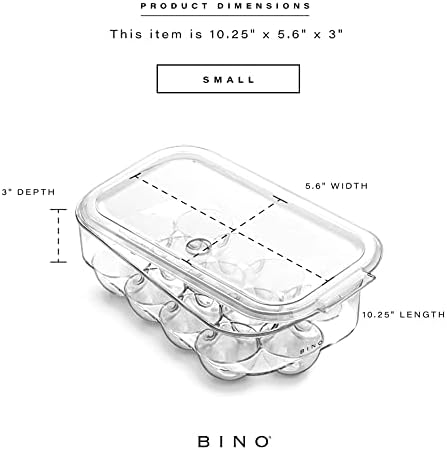 BINO Plastic Egg Container, 13 Count, Clear