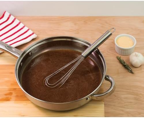 Mrs. Anderson’s Baking Flat Roux Whisk, Stainless Steel