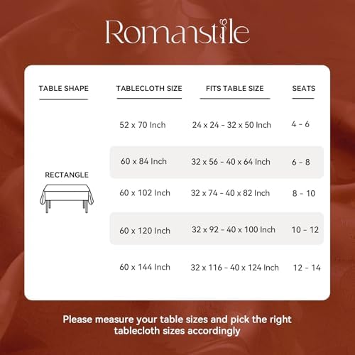 Romanstile Fall Jacquard Rectangle Tablecloth, Thanksgiving Dining