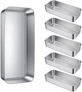 6 Pack 13 x 5.9 Inch Stainless Steel Loaf Pan Large Baking Pans for