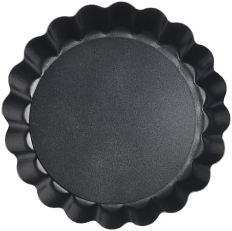 Set of 6 Tart Pans with Removable Bottom, 4 Inch Non-Stick Carbon