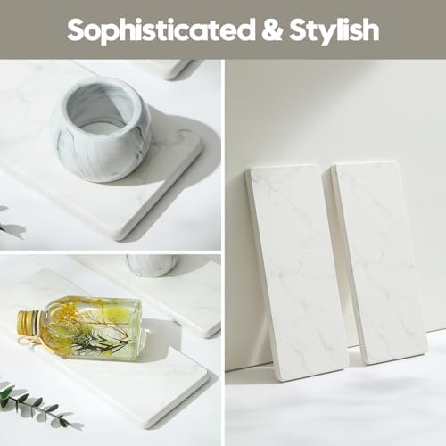2PCS Water Absorbing Stone Drying Tray for Kitchen Counter & Bathroom