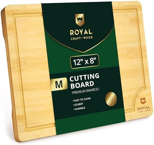 ROYAL CRAFT WOOD Bamboo Cutting Board with Juice Groove - Kitchen