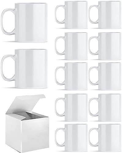 ABBSH Sublimation Mugs, Sublimation White Coffee Mugs Tazas Para