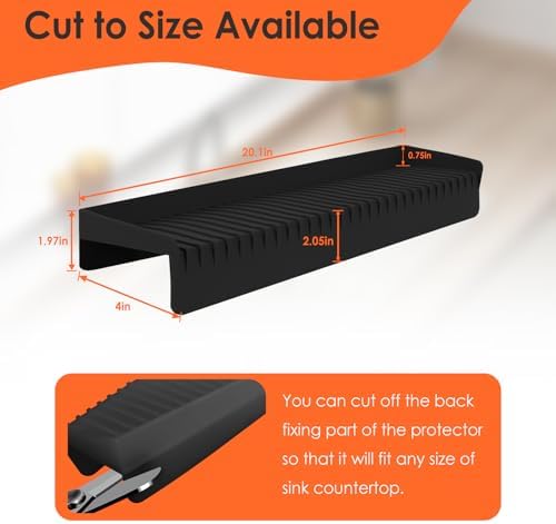 Silicone Sink Edge Protector &Splash Guards, 5° Upgrade Multifunction