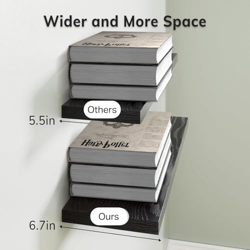 BAYKA 15.7in Floating Shelves, Set of 3