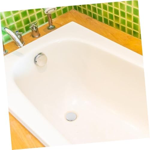 Bathtub Drain Stopper with Overflow Cover, Copper Silver Plug