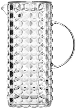 Guzzini Tiffany Collection Water Pitcher with Lid, 59-Fluid Ounces