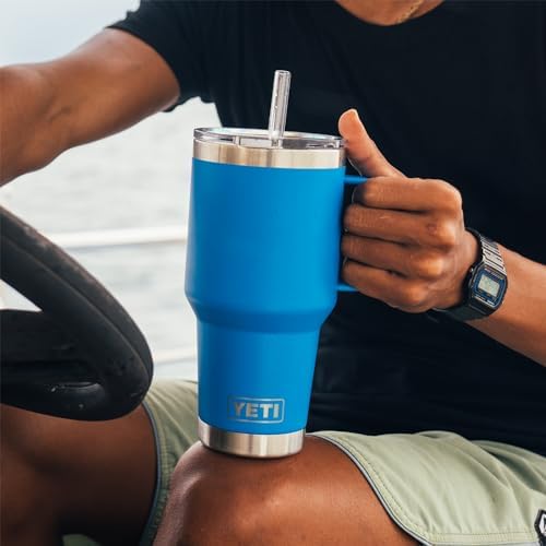 YETI Rambler 35 oz Straw Mug, Big Wave Blue