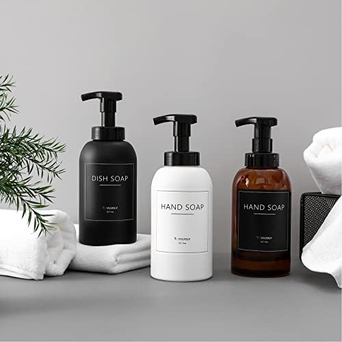 Foaming Hand Soap Dispenser Glass Jar Foam Dish Soap Dispenser for