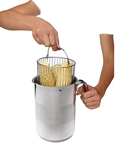 Kuhn Rikon 4th Burner Pot with Glass Lid and Steam basket 12 cup