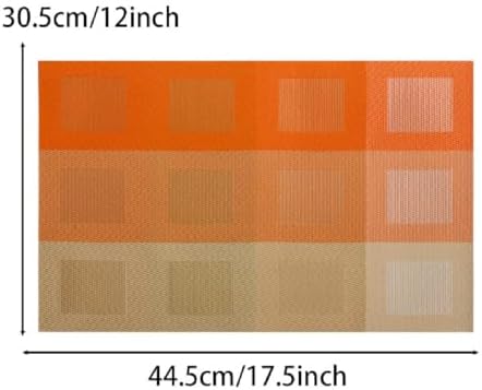 leegood Set of 6 Heat-Resistant Non-Slip Placemats for Dining Table &