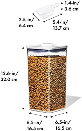 OXO Good Grips Pet POP Container – 6.0 Qt/5.7 L with Half Scoop, Ideal
