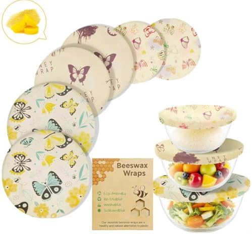 Reusable Beeswax Bowl Covers for Bread Proofing & Food Storage