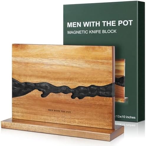 MEN WITH THE POT Magnetic Knife Block, 14 x 10"