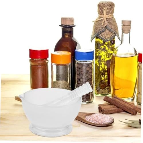Glass Bowl with Pestle Set, 75ml Laboratory and Kitchen Grinder