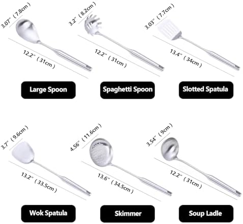 Stainless Steel Kitchen Cooking Utensils Set, 6 PCS