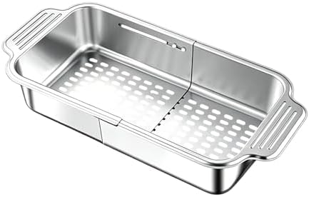 Expandable Colander Over The Sink Telescopic Filtering Washing