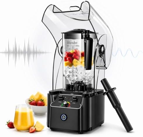WantJoin Commercial Blender, 2200W, Black