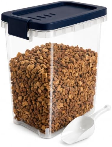 5-10 Lbs Airtight Cat Dog Food Storage Container, 8QT Compact Pet Food