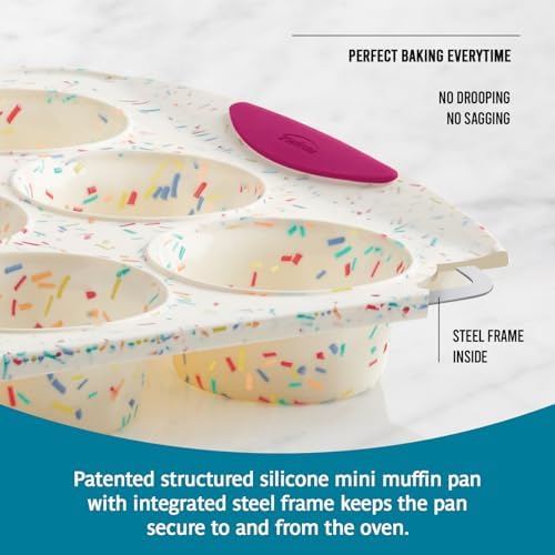 Trudeau Reinforced Structured Silicone Muffin Pan, 12-Cup
