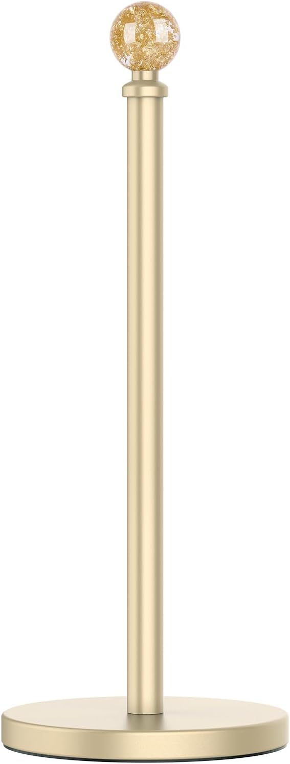 Gold Paper Towel Holder Countertop, Unique Gold Ball Decor, Brass Paper Towel - Image 10