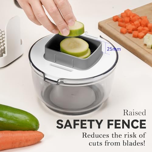KEOUKE Multifunctional Vegetable Chopper Bowl, White