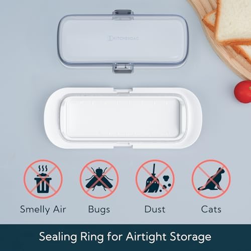 KITCHENDAO One-handed Airtight Butter Dish with Lid for Countertop and