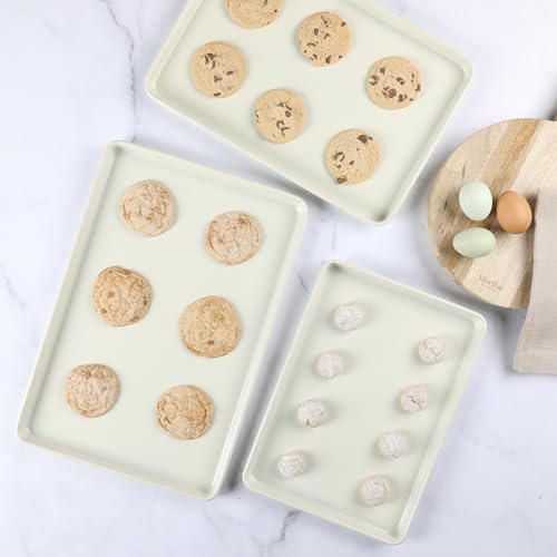 Martha Stewart Gallen 3-Piece Cookie Sheet Set – 13", 15", 17" Baking