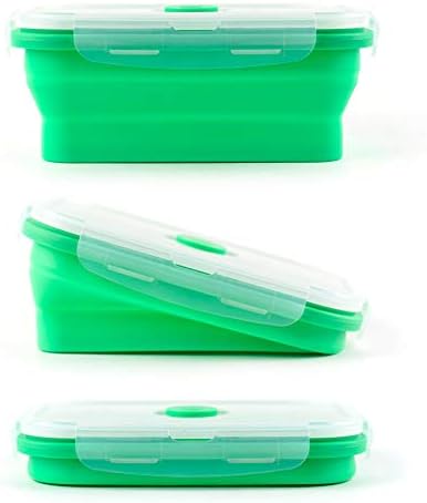 Vremi Silicone Food Storage Containers with BPA Free Airtight Plastic