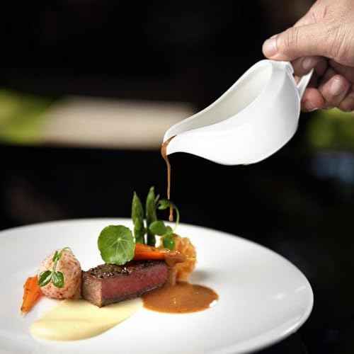 Gravy Boat with Saucer, 14oz Ceramic Gravy Bowl