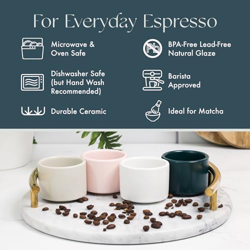 Folk Ceramics Leonard Ceramic Espresso Cups | Modern Stackable