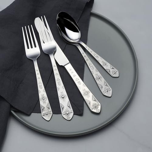 Towle Everyday Pueblo 20-Piece Stainless Steel Flatware Set, Service