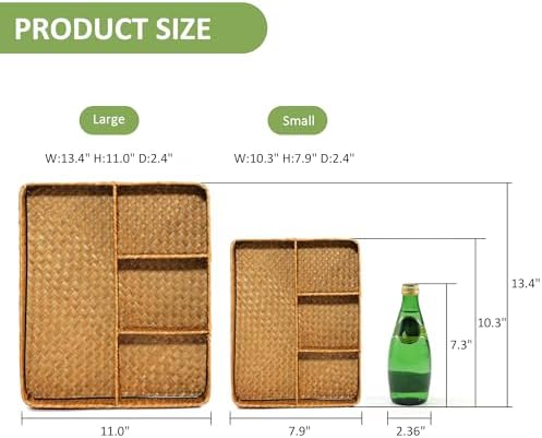 Nonam 4-Section Seagrass Tea Bag Organizer