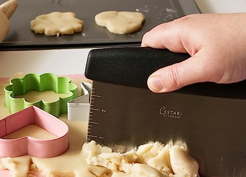 Dough Scraper: Professional Quality Heavy Duty Multi-Purpose Stainless