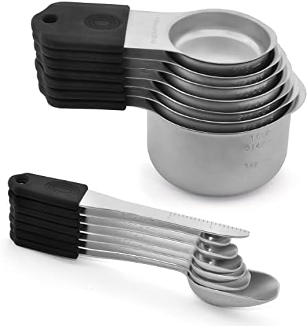 Magnetic Measuring Cups Set, 7 Pieces 18/8 Stainless Steel Stackable