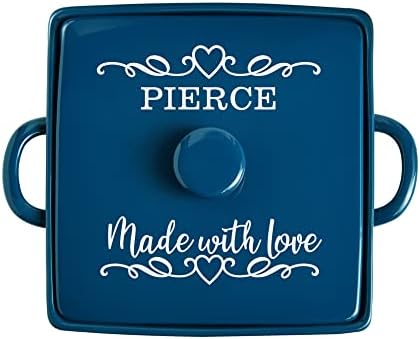Let's Make Memories Personalized Made With Love Stoneware Casserole