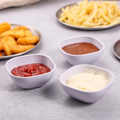 SHECIPIN 12 pack wheat straw dipping bowls 4.5oz,alternative plastic