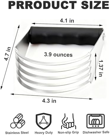 Dough Blender - Pastry Cutter Stainless Steel Butter Cutter, Pastry